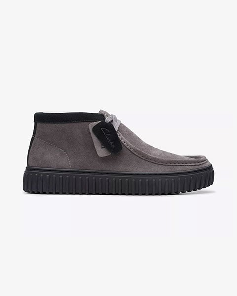 Grey Clarks Torhill Hi Dark Grey Sde