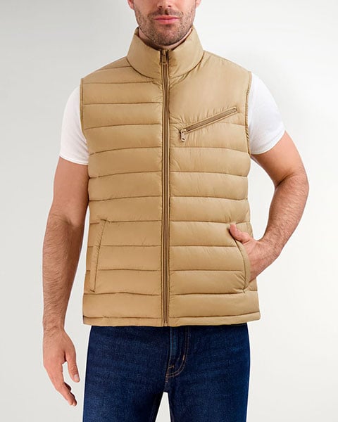 Cole Haan Zip Front Quilted Vest