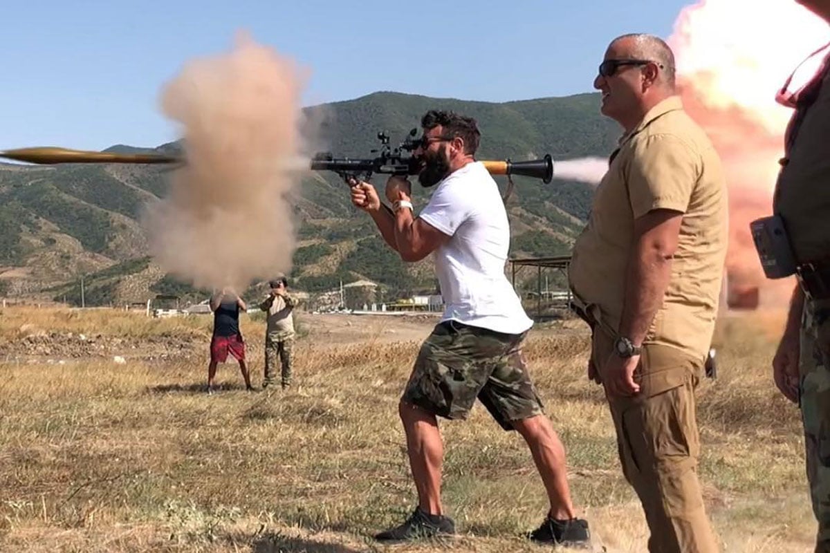 Dan Bilzerian firing an RPG