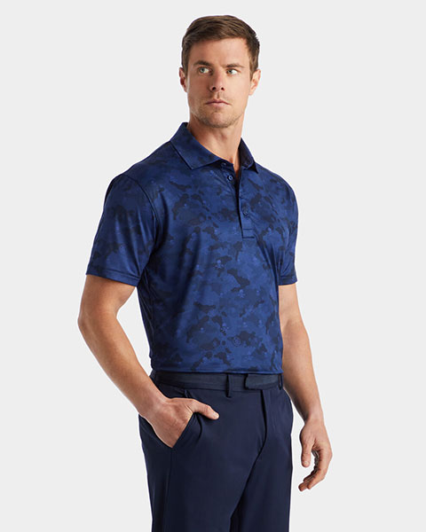 G Fore ICON CAMO TECH JERSEY MODERN SPREAD COLLAR POLO