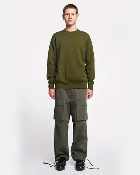 Kloke Surplus Patch Sweater Fatigue Green