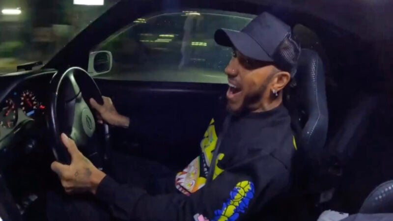 Lewis Hamilton Drifts Nissan GTR Like An 18 Year Old P-Plater