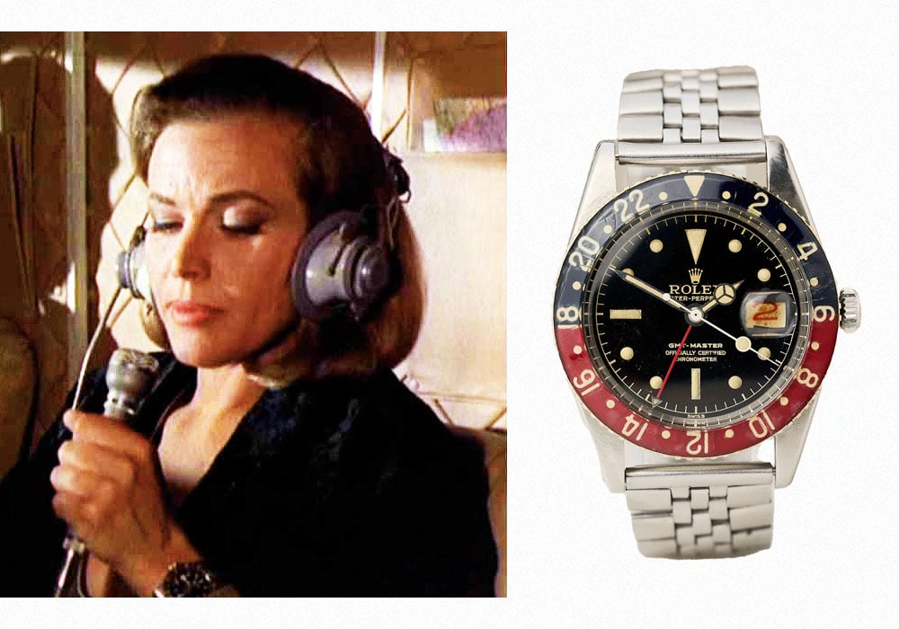 The iconic Pussy Galore in Goldfinger. Rolex GMT-Master 6542