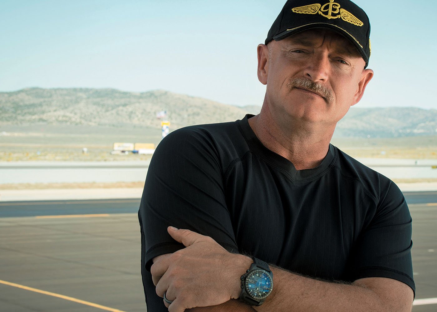 Sen. Mark Kelly with his Breitling watch