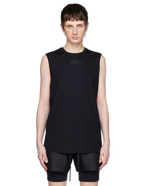 Templa Projects Black Cross Back Tank Top