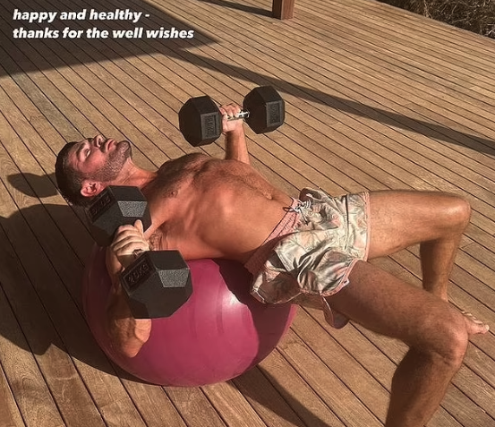 Zac Efron working out in Ibiza