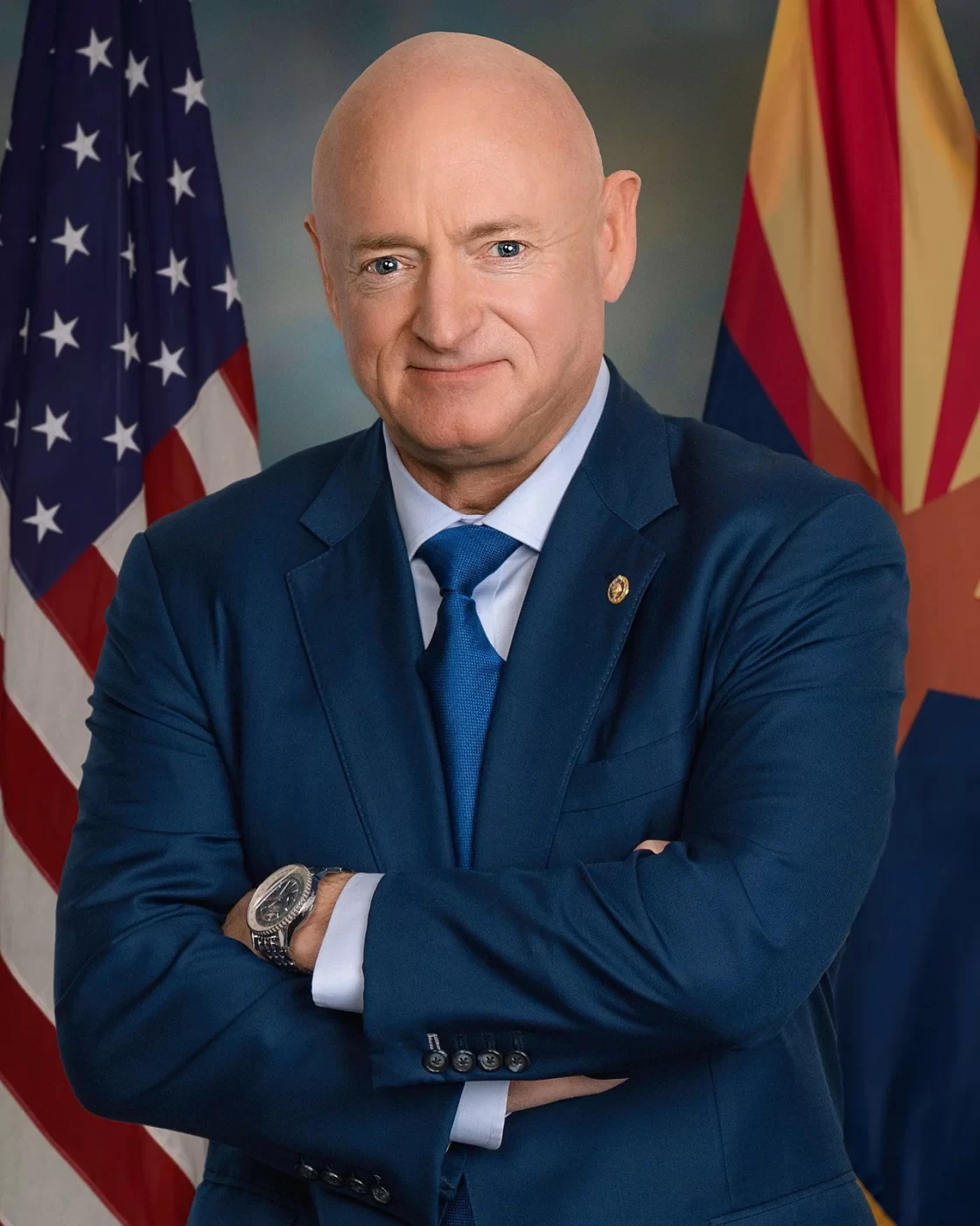 Sen. Mark Kelly wearing his Breitling Navitimer